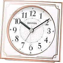 リズム(RHYTHM) 掛け時計 ピンク Φ33x5cm 電波時計 ホームテイスト リズム掛け時計 クリスタル付留め飾り 電波時計